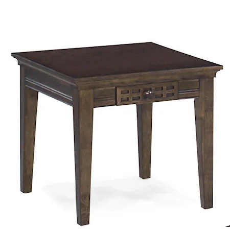 Casual 4 Leg End Table with 1 Drawer